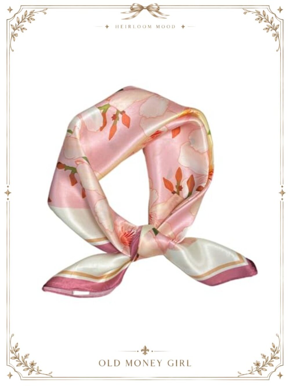 100% Pure Mulberry Silk Scarf 21in Square Neckerchief Headscarf